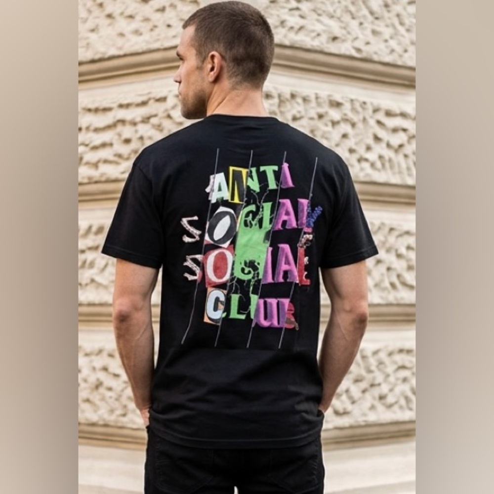 NWT ASSC SZ M “Radness” Black Multicolor Graphic T-shirt/bust 38”